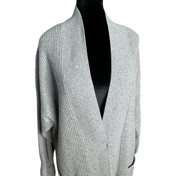 NWT Brunello Cucinelli Cashmere Sparkle Long Cardigan XS - Picture 2 of 11
